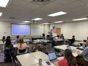 Image of a classroom PD session at Norris Schools