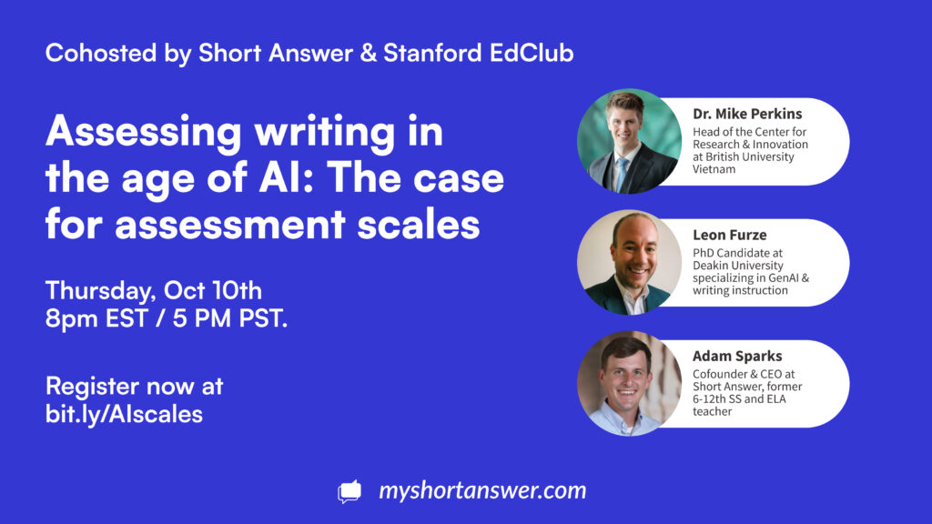 AI Assessment Scales webinar with Dr. Mike Perkins and Leon Furze